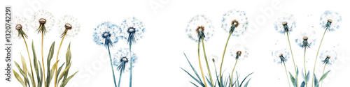 Wallpaper Mural Delicate dandelion blossoms with their fluffy wispy seed heads drifting and floating gracefully in the gentle breeze creating a serene peaceful and ethereal natural landscape Torontodigital.ca