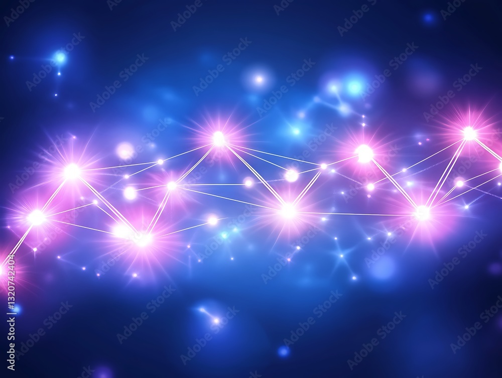 Glowing connections network futuristic illustration for presentation Glowing connections network futuristic illustration for presentation
