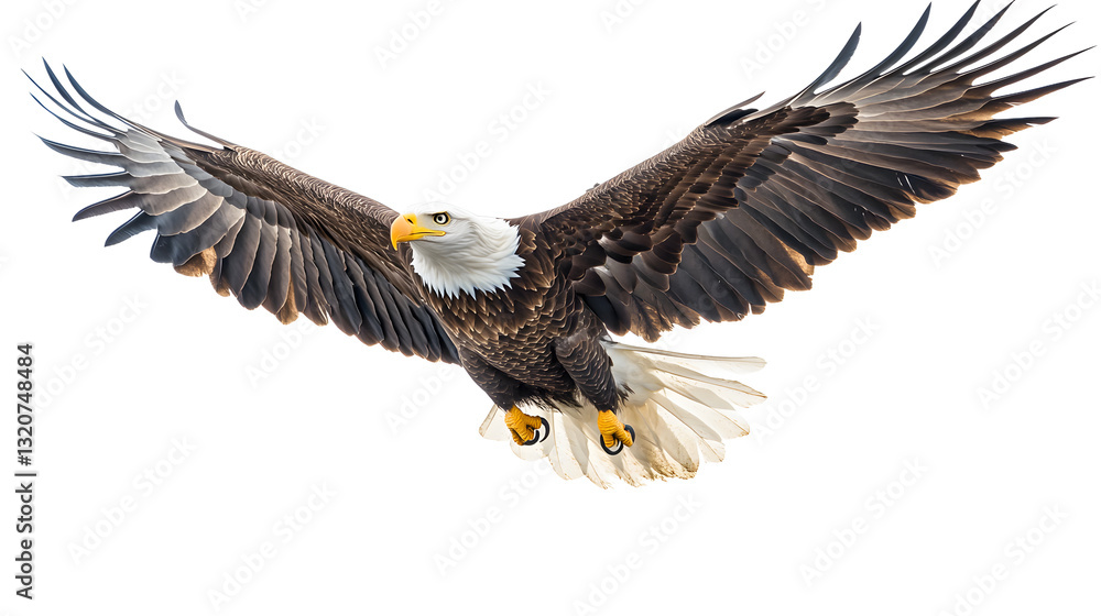Obraz premium Majestic Bald Eagle in Flight