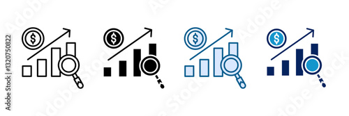 Revenue Analytics Icon Set Multiple Style Collection
