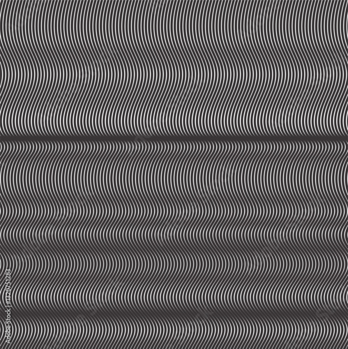 The dense wavy texture imitates distorted fabric or a metal wall.