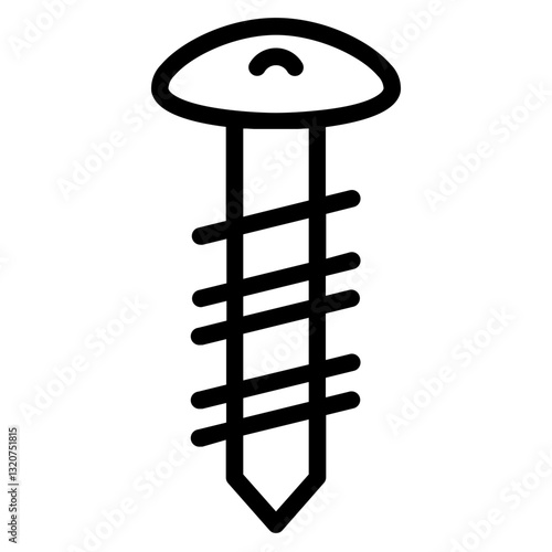 Scourer Screw Tool Line Icon