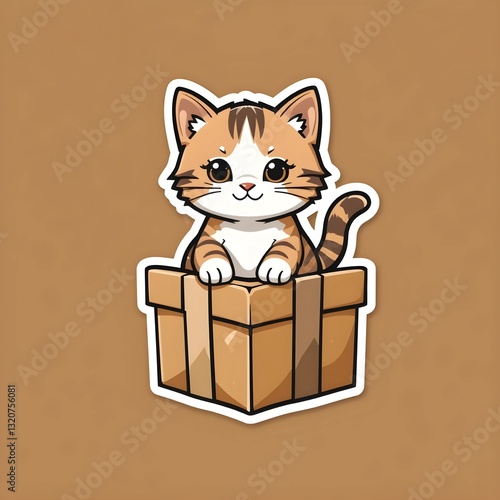 cat with gift box