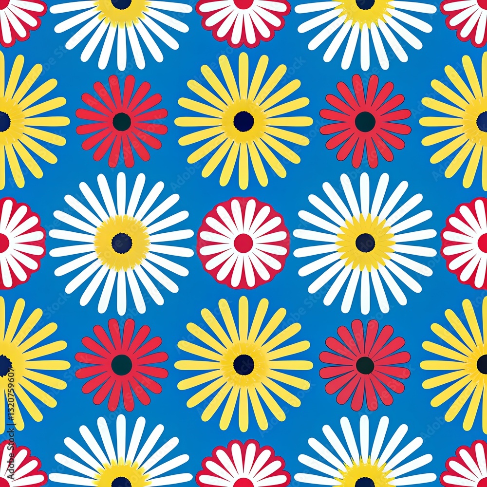 colorful pattern of various flowers colorful pattern of various flowers