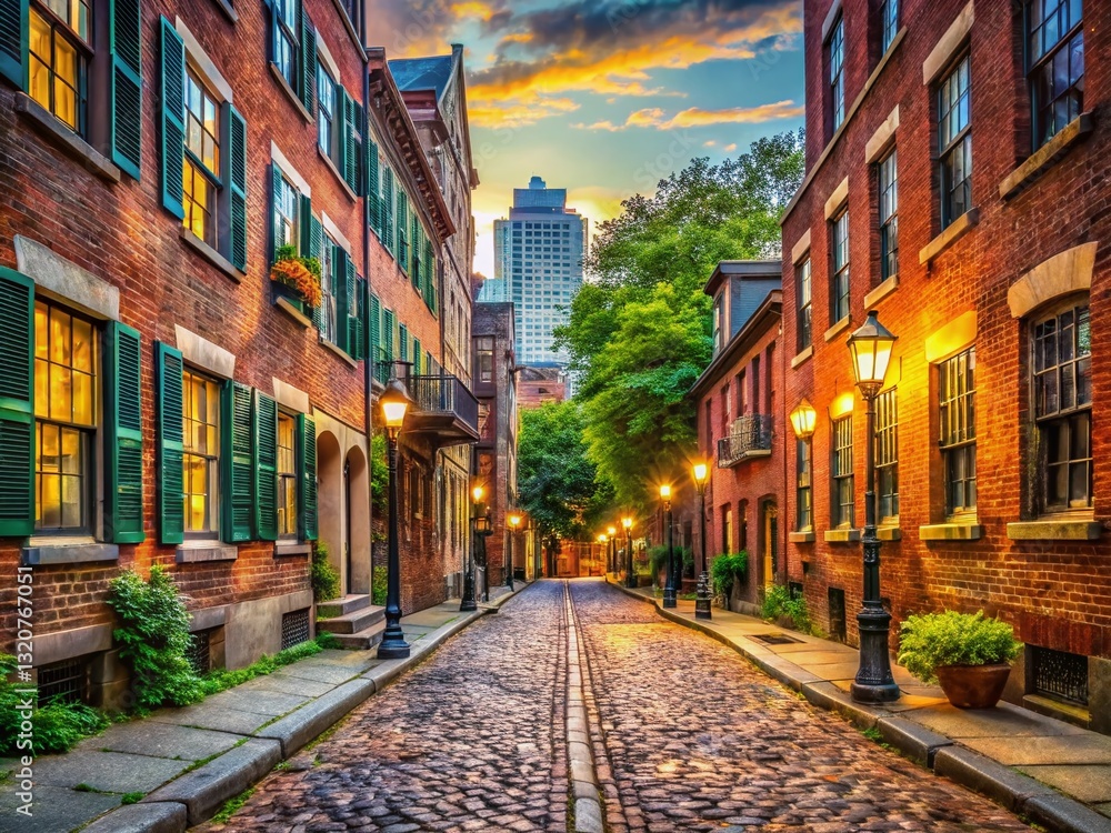 Boston Freedom Trail Historical Landmarks: Cobblestone Streets & Colonial Architecture Boston Freedom Trail Historical Landmarks: Cobblestone Streets & Colonial Architecture