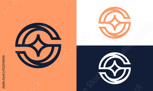 Modern graphic S star logo.
