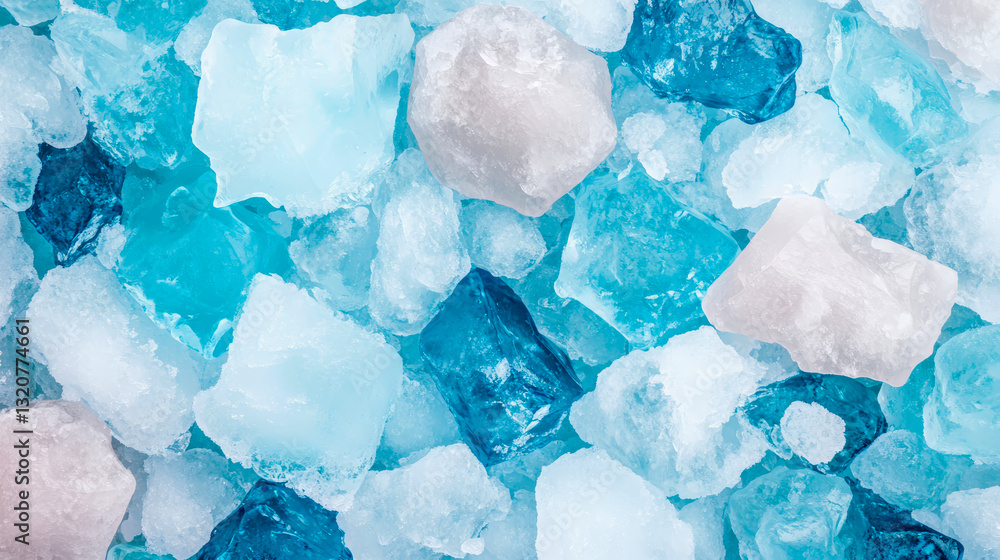 Chilled chunks of sculpted frost: A crystalline collection of icy elements for summer beverage ingredient Chilled chunks of sculpted frost: A crystalline collection of icy elements for summer beverage ingredient