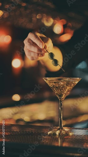 Delicious cocktail at the bar