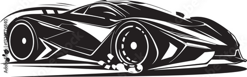 Stylish Supercar Silhouettes Collection
