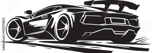 Stylish Supercar Silhouettes Collection
