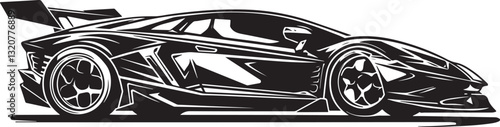 Stylish Supercar Silhouettes Collection
