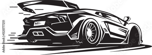 Stylish Supercar Silhouettes Collection
