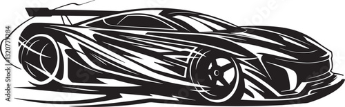 Stylish Supercar Silhouettes Collection
