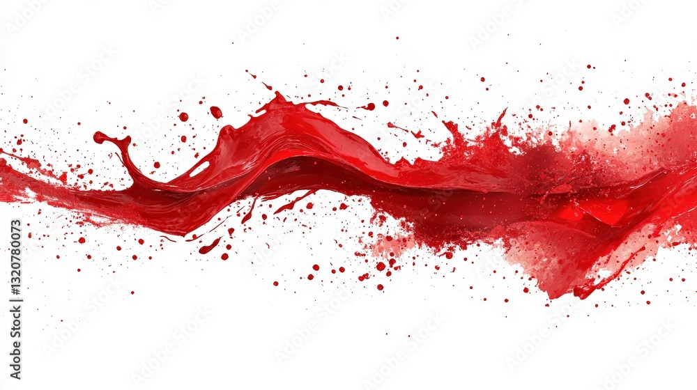 Red liquid paint splash. Dynamic splash in motion. Abstract wave of energy. Vibrant and striking, fluid style. Bold colors, modern art design. Ideal for expressive and creative backgrounds. Red liquid paint splash. Dynamic splash in motion. Abstract wave of energy. Vibrant and striking, fluid style. Bold colors, modern art design. Ideal for expressive and creative backgrounds.