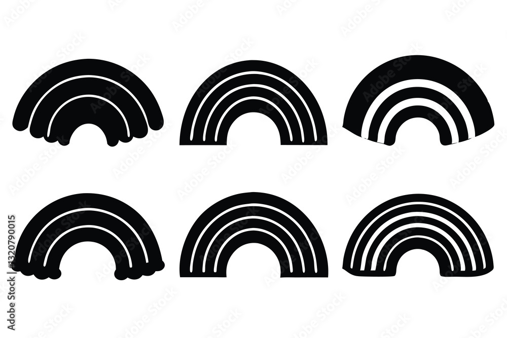 rainbow vector icon set rainbow vector icon set