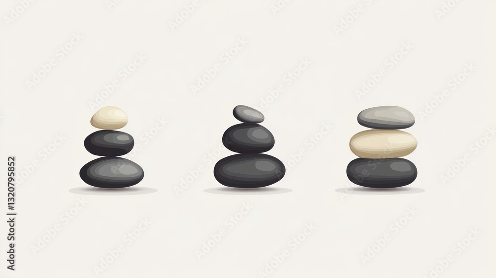 Stacked stones zen meditation balance therapy Stacked stones zen meditation balance therapy