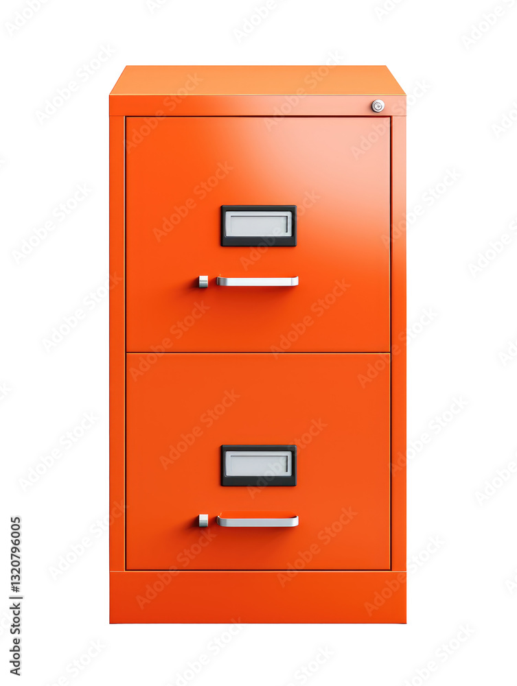 orange filing cabinet on transparent background orange filing cabinet on transparent background