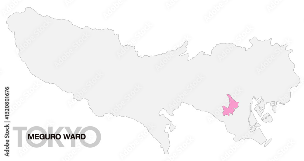 東京都目黒区の位置地図_06 東京都目黒区の位置地図_06