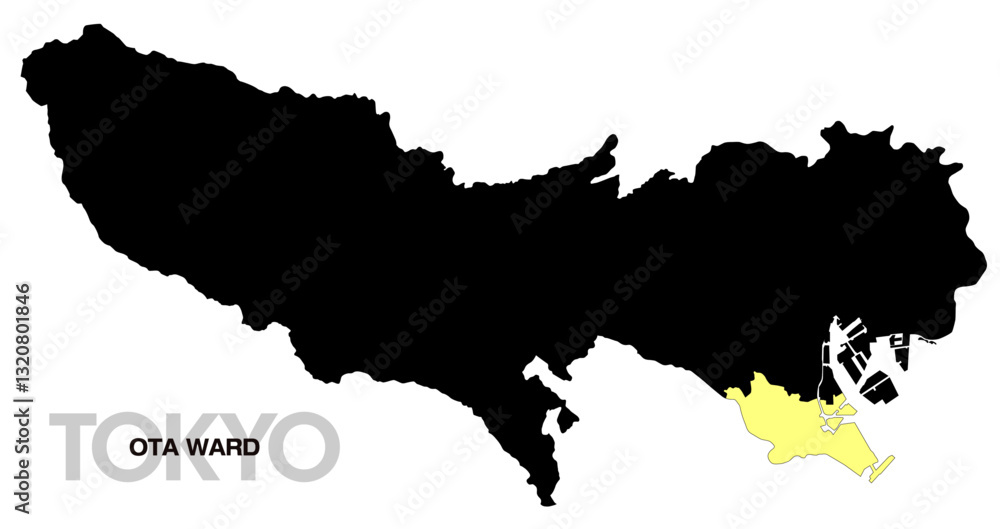 東京都大田区の位置地図_07 東京都大田区の位置地図_07
