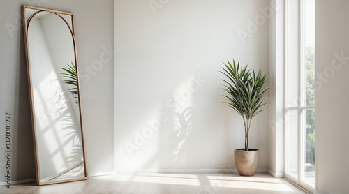 interior of a modern and mirror