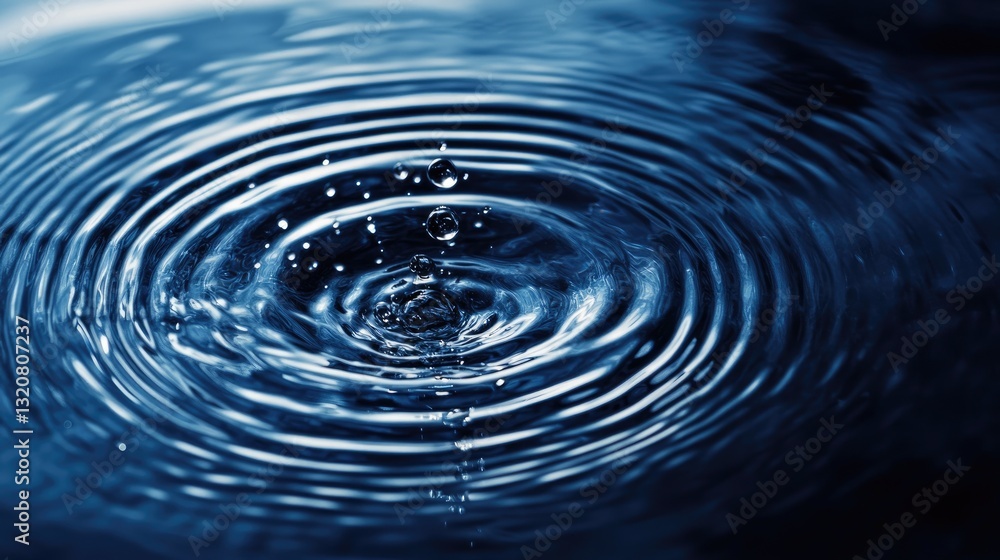 fresh clean water drop falls into the water fresh clean water drop falls into the water