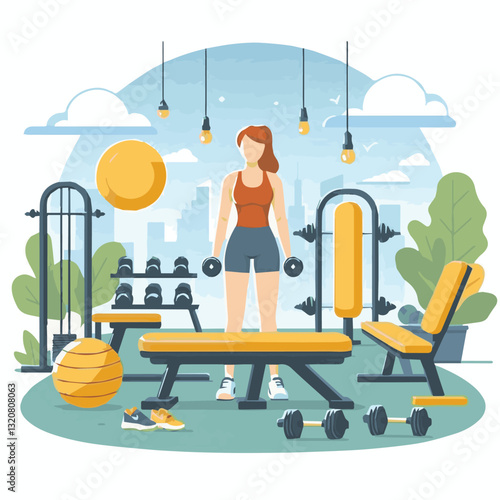gym, fitness, exercise, healthy, training, sport, workout, health, equipment, fit, club, interior, power, activity, body, athlete, strength, lifestyle, woman, weight, bodybuilding, active, center, wel