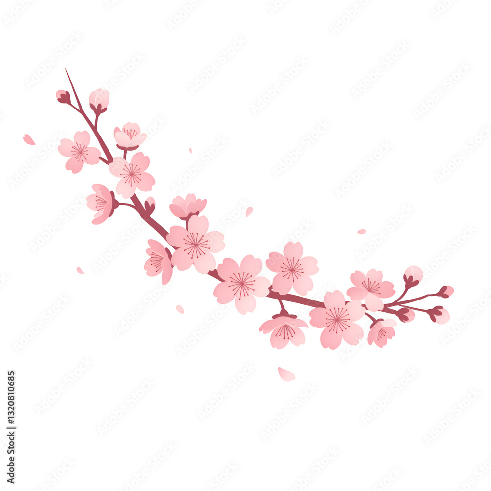 Beautiful Pink Cherry Blossom Branch Spring Floral Design Art Tree Image Bloom Flower Nature Petals Beautiful Pink Cherry Blossom Branch Spring Floral Design Art Tree Image Bloom Flower Nature Petals