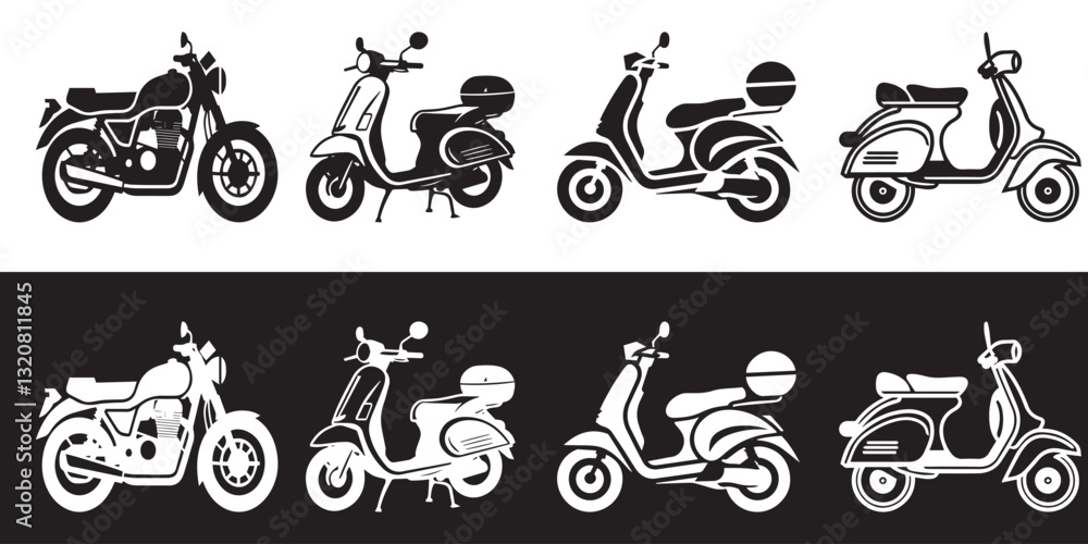 Fototapeta premium bike icon set vector art