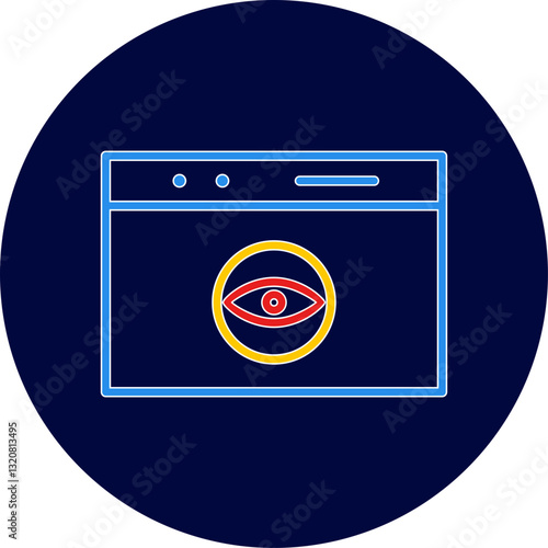 Unique Web Visibility Vector Icon