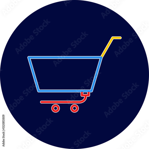 Unique Empty Cart Vector Icon
