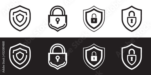cyber security icon set vector art