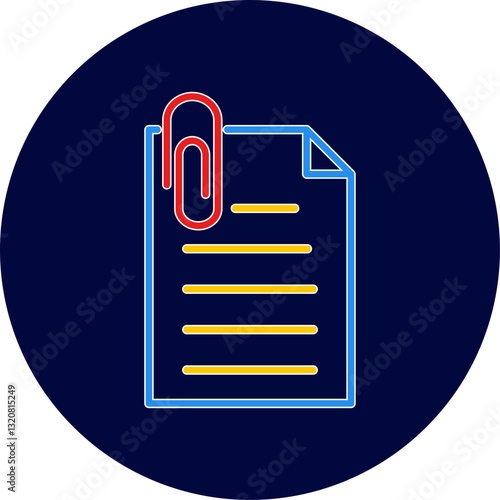 Unique Attachment Vector Icon