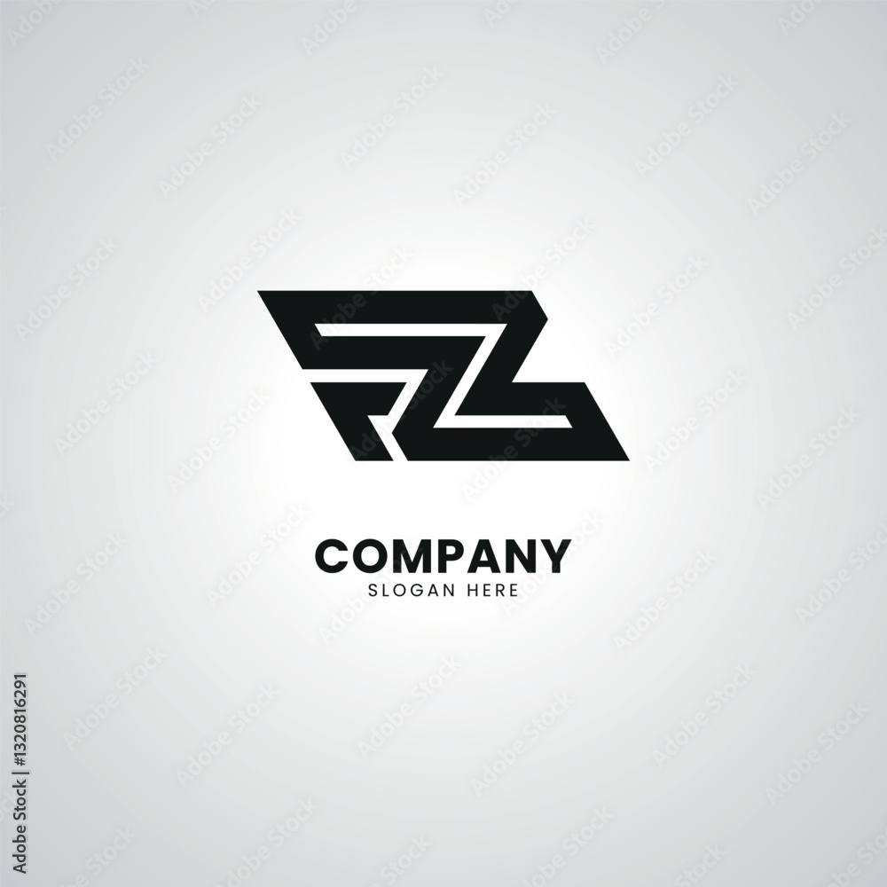 Abstract Initial Letter FZ ZF Modern Unique Logo Design Vector. Abstract Initial Letter FZ ZF Modern Unique Logo Design Vector.