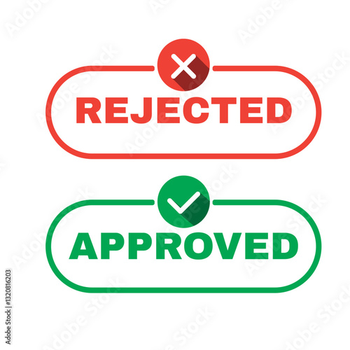 Approved and Rejected Button Labels and text