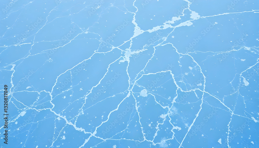 Abstract Frozen Sea Surface with Cracks and Patterns in Ice Abstract Frozen Sea Surface with Cracks and Patterns in Ice