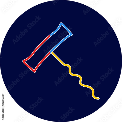 Unique Corkscrew Vector Icon