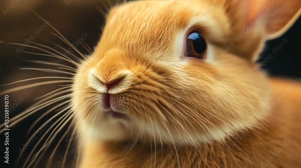 Close-Up of a Bunny’s Twitching Nose, Soft Fur, and Delicate Whiskers Close-Up of a Bunny’s Twitching Nose, Soft Fur, and Delicate Whiskers