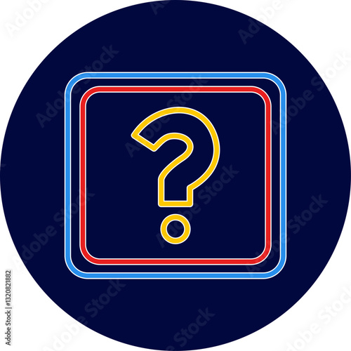 Unique Question Mark Vector Icon