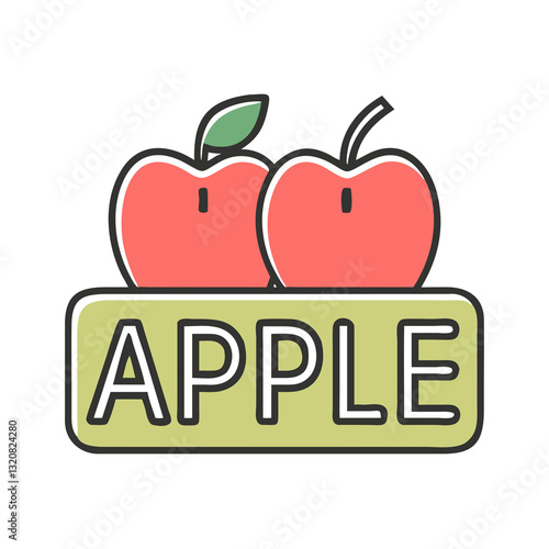 Wallpaper Mural apple, fruit, food, vector, healthy, leaf, illustration, diet, icon, ripe, red, fresh, health, nature, delicious, sweet, natural, green, organic, juicy, symbol, design, vegetarian, tomato, art Torontodigital.ca