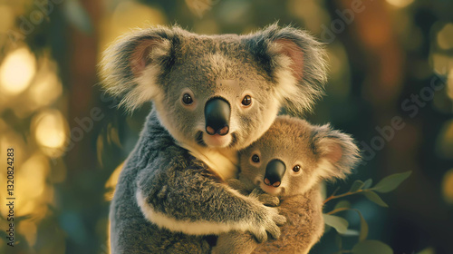 Koala Mother and her Baby