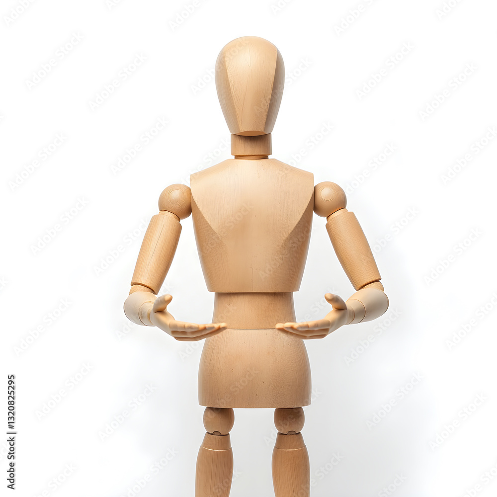Wooden mannequin on a white background. 3d rendering Wooden mannequin on a white background. 3d rendering