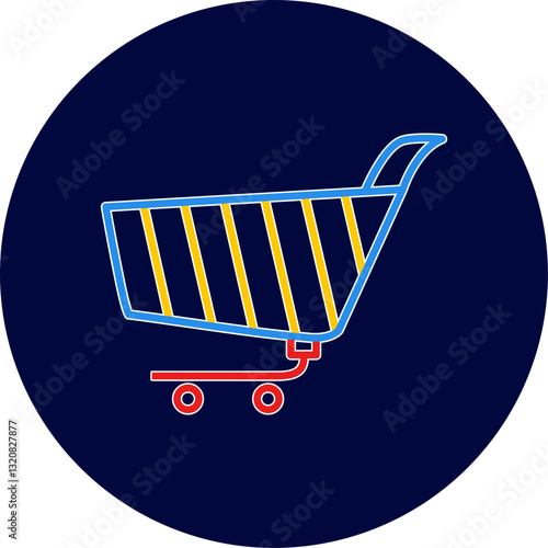 Unique Shopping Cart Vector Icon