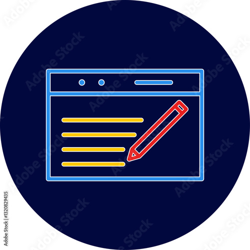 Unique Blogging Service Vector Icon