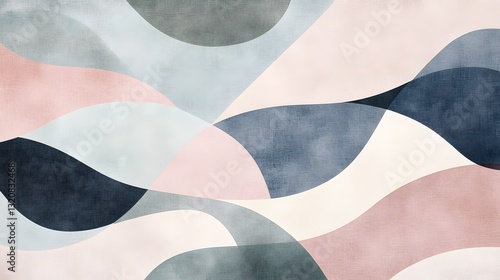 Abstract geometric background with soft pastel colors for modern minimalist art designs decor trend