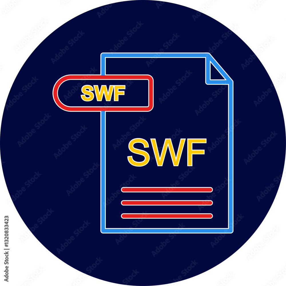 Fototapeta premium SWF Icon