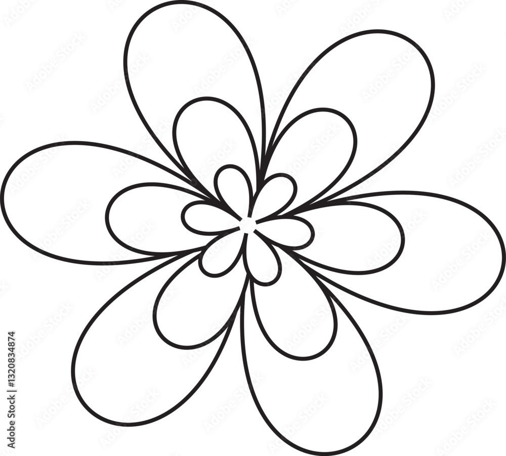Fototapeta premium Abstract floral vector illustration with decorative elements.