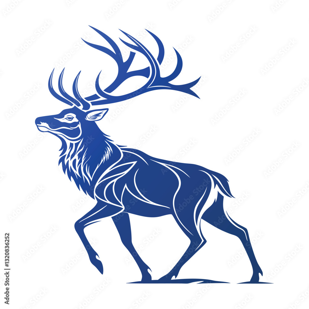 a minimalist modern deer head logo with symmetric a minimalist modern deer head logo with symmetric