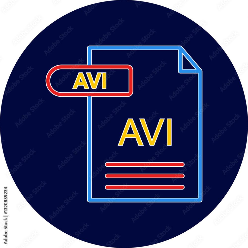 Fototapeta premium AVI Icon