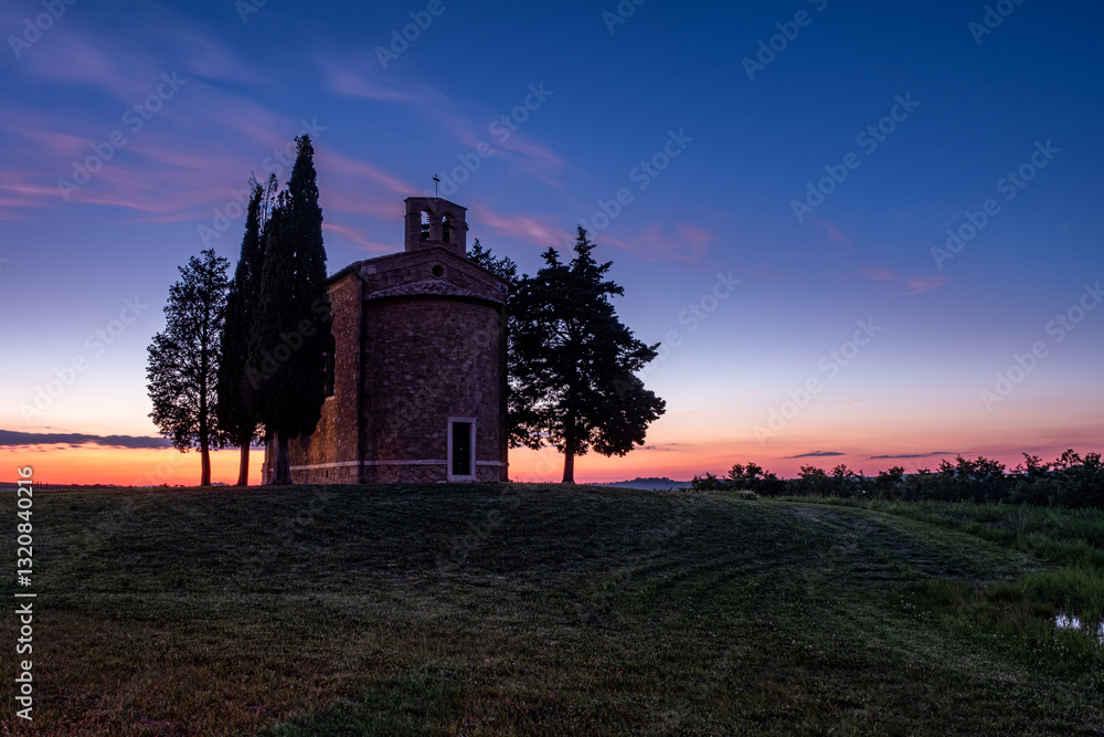 Fototapeta premium Tramonto in Val d'Orcia