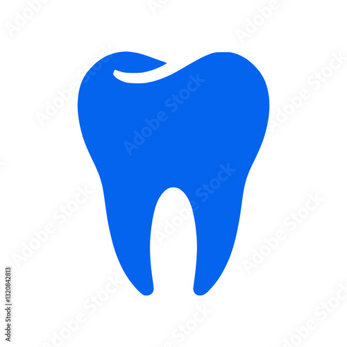 Silhouette blue tooth icon on transparent background